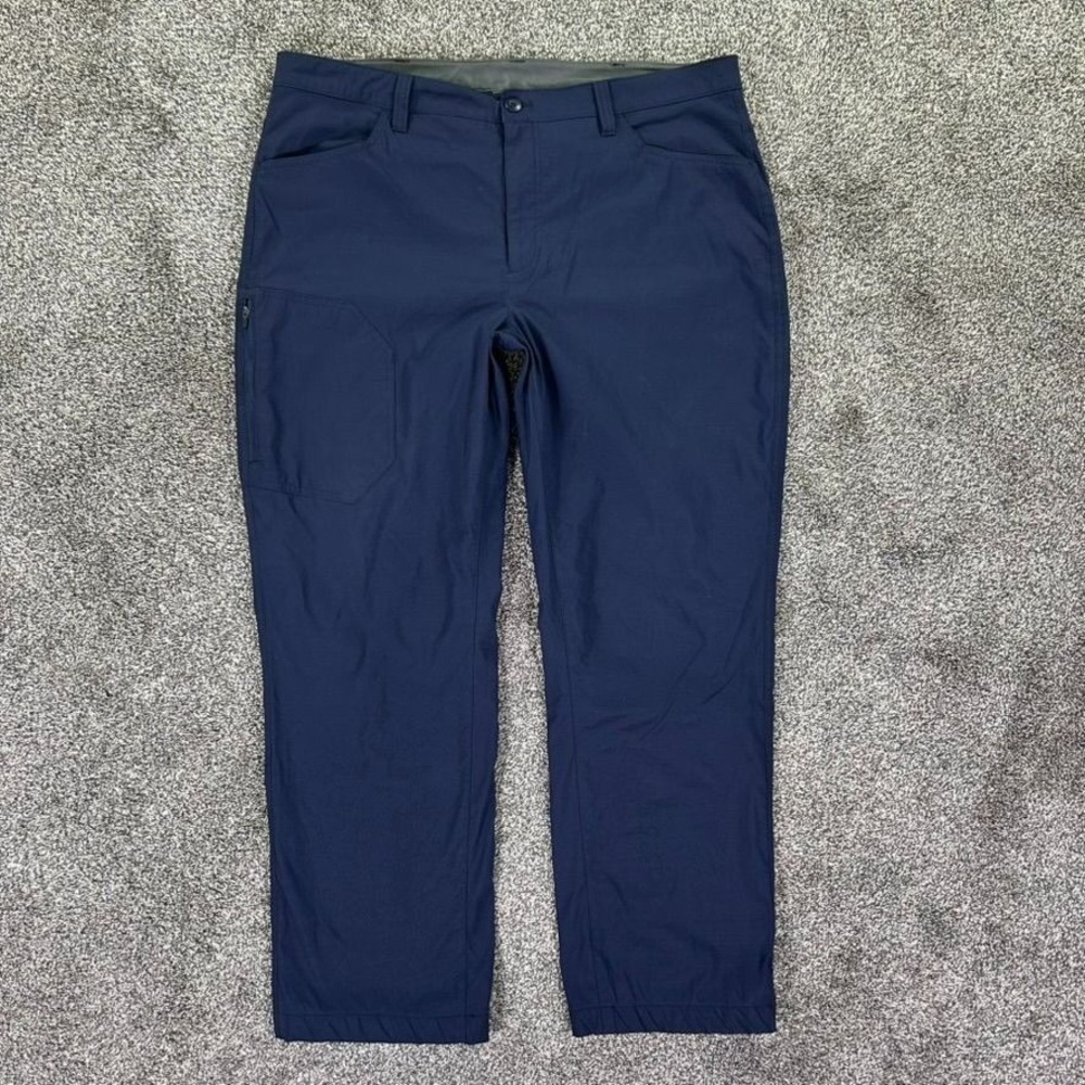 Eddie Bauer Fleece Lined Tech Pant Mens 40x30 Navy Durable Versatile Performance